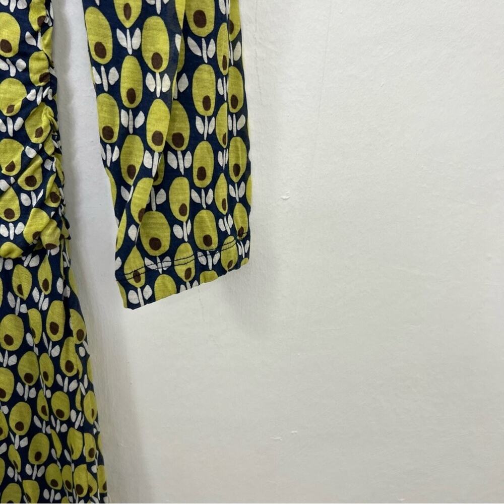 Boden Double Layer Surplice Faux Wrap Olive Avocado V-Neck Dress Size 10 Long - Picture 4 of 14